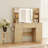 Boho Natural Rattan 43.3'' Wide Vanity With Led Mirror-346184020