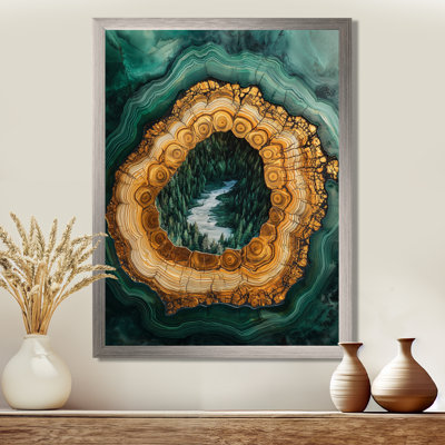 «Bold Forest Landscape Path Of The Emerald River III», impressions sur toile