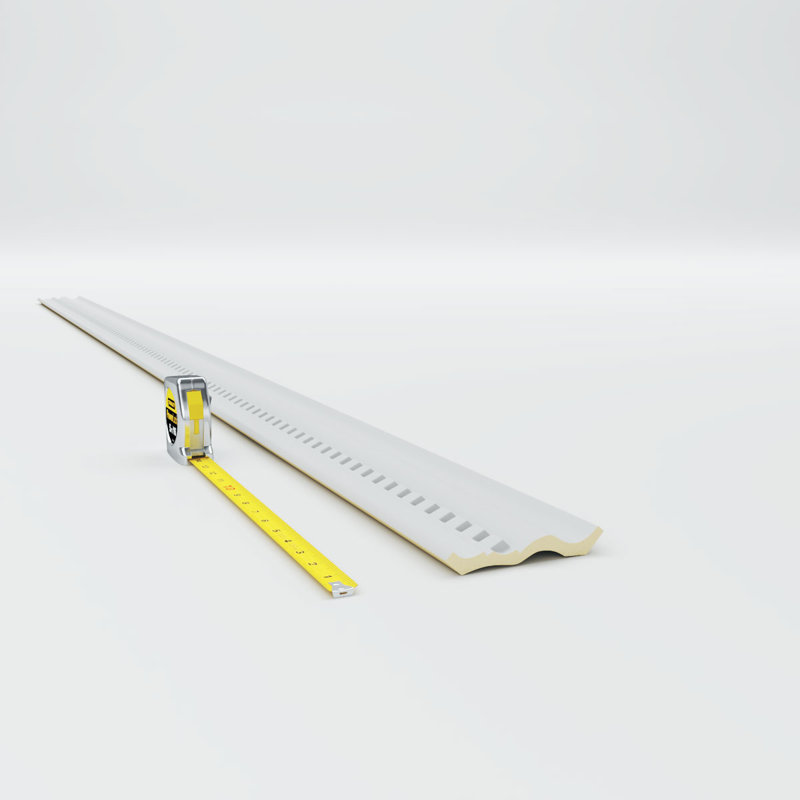 Primed White Polyurethane Dentil Crown Moulding 94.5"