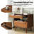 Nawaal Mid-Century Modern 2-Drawer Nightstand with Charging Station and Pull-Out Tray-1670842830