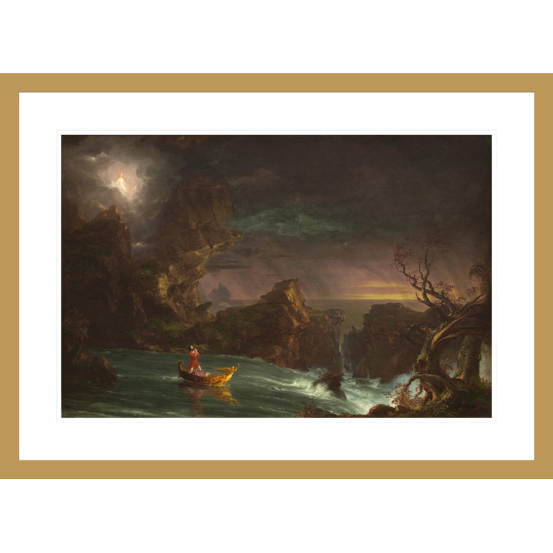 Le voyage de la vie: la virilité par Thomas Cole, impression giclée sur cadre, H 21,63 po x l 29,5 po
