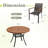 Austintown Round Patio dining set With Stackable PE Rattan Chairs-1735496170