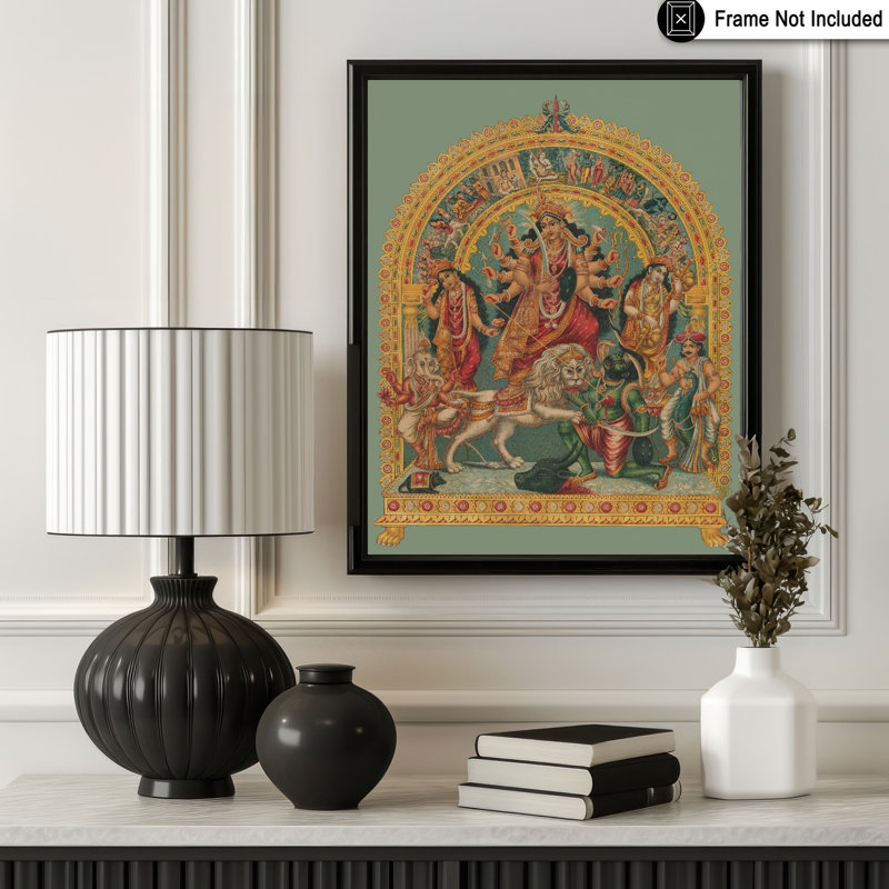 Déesse Durga, Sans cadre, Affiche, H 11 po x l 14 po