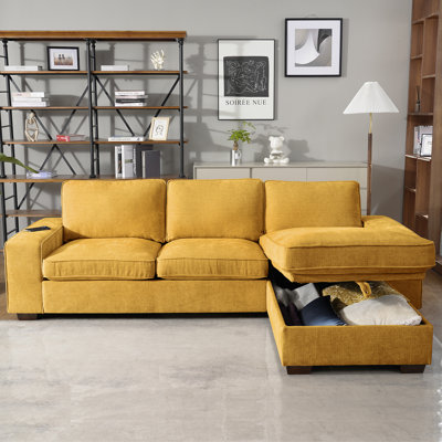 Jossilynn L-Shape Convertible Sectional Couches Sofas with Storage Chaise