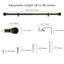 Tringle à rideau simple 5/8 po avec embouts brun-1121325835-1121325836