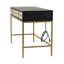 Bureau 3 tiroirs en bois avec façade en miroir et prise Thetisa-523859110