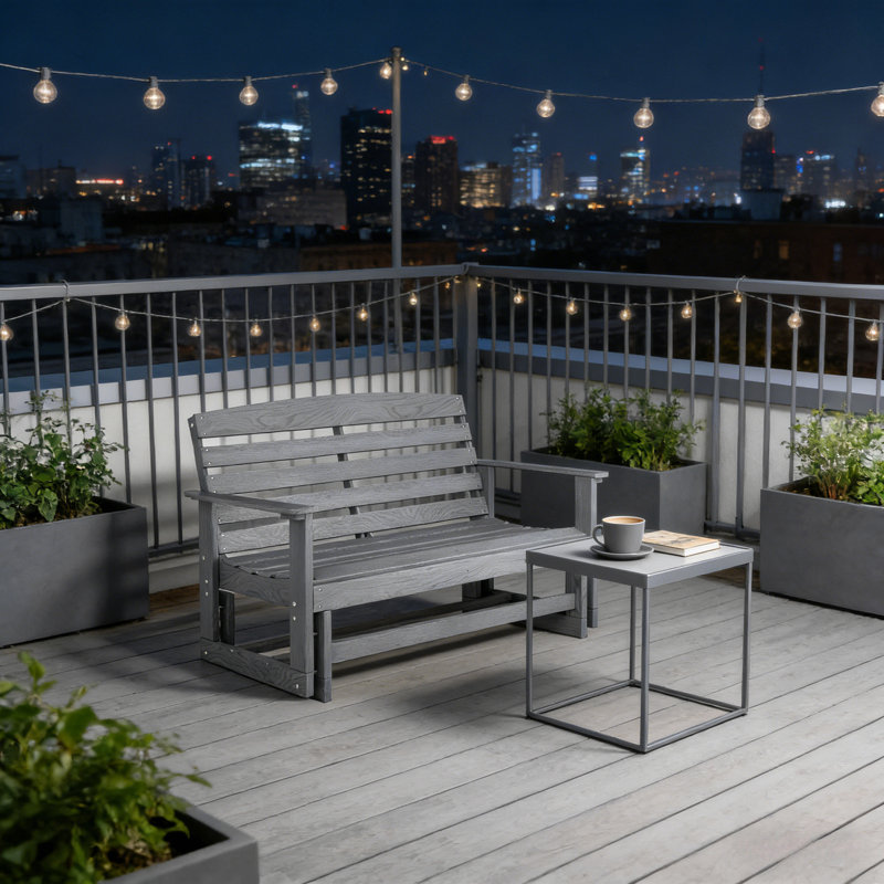 Banc oscillant et causeuse Loveseat, Gris
