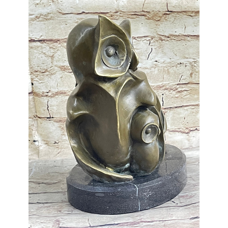 Sculpture d'oiseau chouette abdiladif Barye