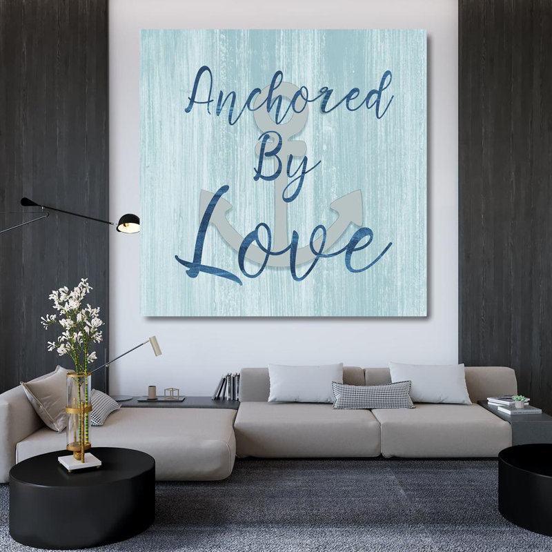 Art sur toile tendue par Trinx CAD Designs Gallery: Anchored By Love, H 36 po x l 36 po