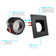 Luxrite 4" Square LED Recessed Lighting, J-Box, 15W, 5 Colour Selectable 2700K-5000K, Dimmable, Wet Rated,  Black Trim 4 Pack