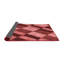 Tapis décoratif géométrique marron/rouge-1190237162