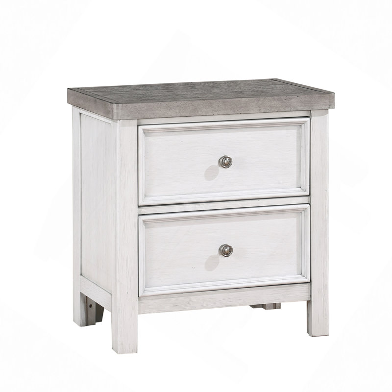 Table de chevet avec 2 tiroirs Selma