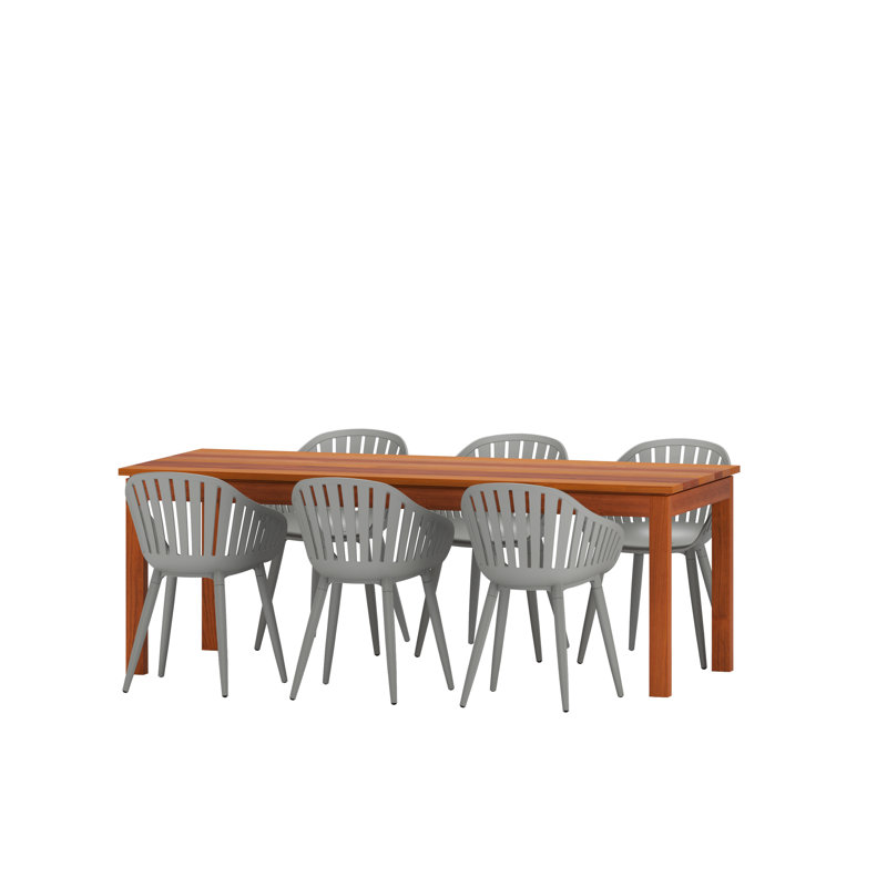 Ensemble de salle à manger Anautica, Gris