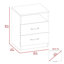 Table de chevet, deux tiroirs, une tablette