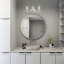 Éclairage pour meuble-lavabo moderne 3 lumières avec abat-jour en verre biseauté transparent-297458962