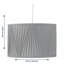 23cm H Silk Drum Pendant Shade ( Uno ) in Grey