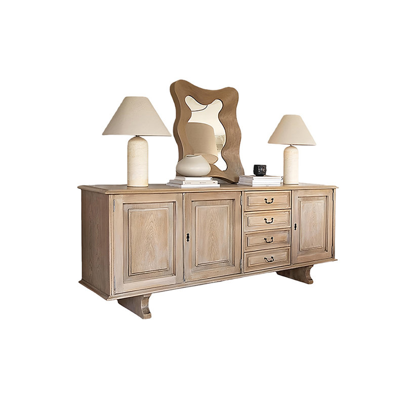 Buffet de salon rétro français, H 35,43 po x l 78,74 po x P 19,69 po