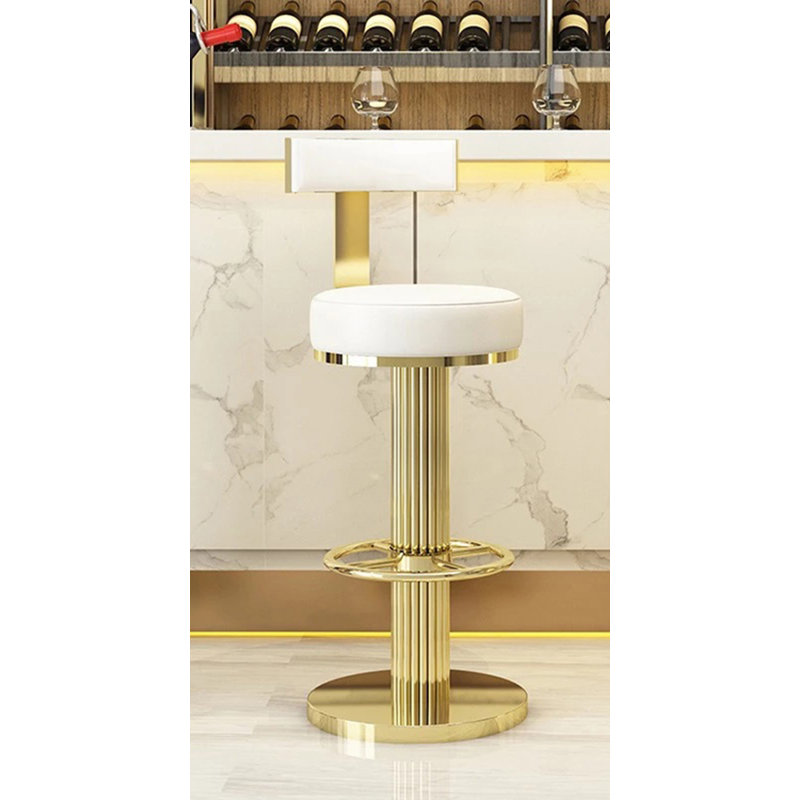 Tabouret de bar pivotant 27,6 po Haringe, Blanc