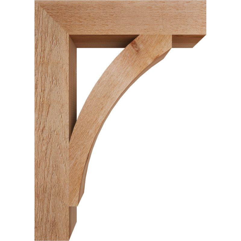 Thorton H W D Wood Bracket / Corbel, 28" H x 4" W x 20" D, Western Red Cedar (Rough Sawn)