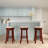 30" Bar Stool, Natural Finish, Fabric Seat-634127923-634127924