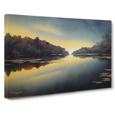 Sunrise Pond - Wrapped Canvas Print