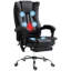 Chaise noire pour le bureau, avec massage à 6 points, chaleur, fonction de chauffage de bureau stable, hauteur réglable et conception de repose-pieds