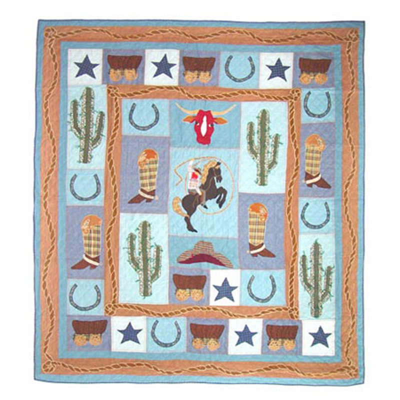 Cowboy Rustic Cotton Quilt, Full / Queen