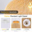 Luminaire suspendu en rotin Raindrop