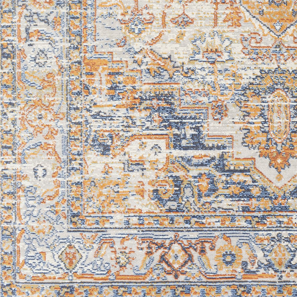 Bungalow Rose Kiersa Oriental Ivory/Burnt Orange Indoor / Outdoor Area ...