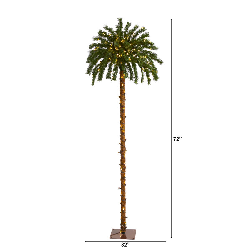 Lighted Artificial Christmas Tree, 6' H