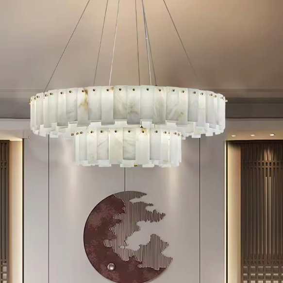 1 - Light Chandelier, 11" H x 39.4" W x 39.4" D