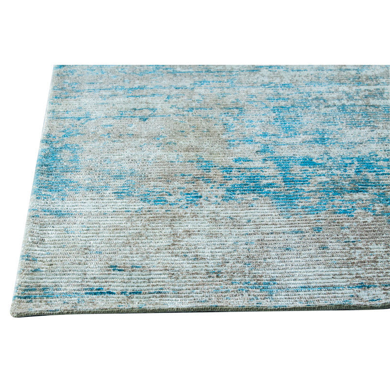 Tapis bleu tissé à la main Marymount, 8 pi x 10 pi