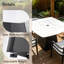 Table de salle à manger ronde pour 4 personnes 44 po avec trou pour parasol-129899776