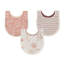 Violet Floral Cotton Baby Bib Set (3 Pack)