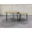 Ensemble de 2 tables basses gigognes rondes de 27,56 po, ensemble de tables de bout gigognes circulaires, plateau de table rond en marbre et base en métal robuste pour le salon et la chambre à coucher