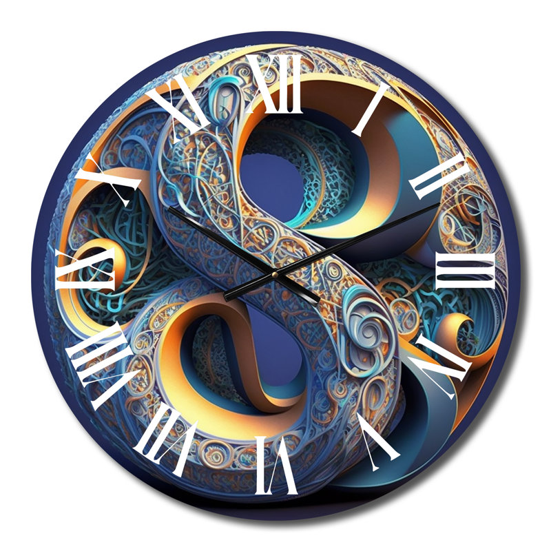 Horloge murale moderne circulaire circulaire I Lundiscatein, H 23 po x l 23 po