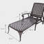 Chaise longue en aluminium coulé brun 1Pcs