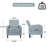 29.25'' Wide Modern Fabric Upholstered Accent Chair With Storage-920857178