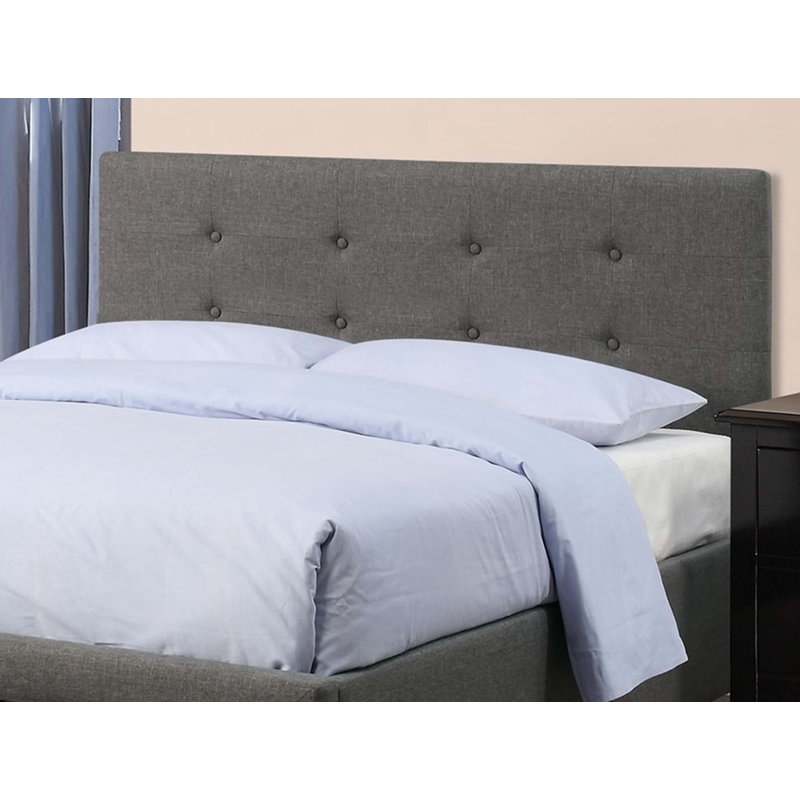 Grey Polyfiber Queen Size Bed