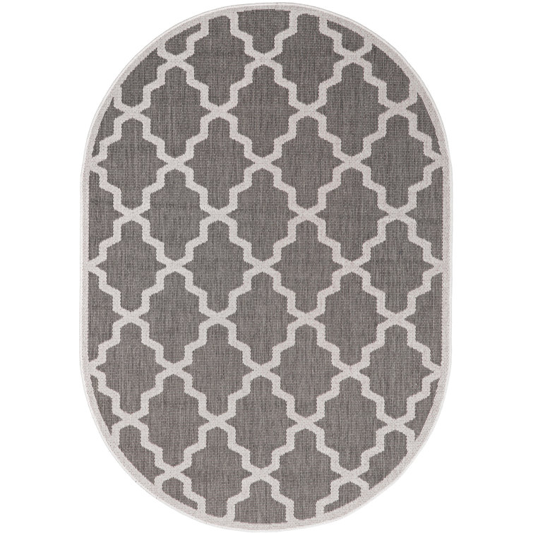 Geometric Machine Made Power Loom Polypropylene Indoor / Outdoor Area Rug