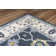 Tapis oriental bleu en laine touffeté à la main Bernard