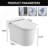 Smart Toilet Bidet Combo with Foot Sensor Open Cover/Seat, LED Display, Self-Cleaning Nozzle, Heated Seat, Night Light, Knob Control, Soft Close, Auto Flush, with Remote Control