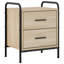 40 cm W Galvanised Steel Bedside Table-1716304370