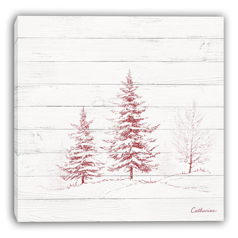 «Barn Barn in Snow Rustic Winter Scene», art mural sur toile tendue, H 12 po x l 12 po