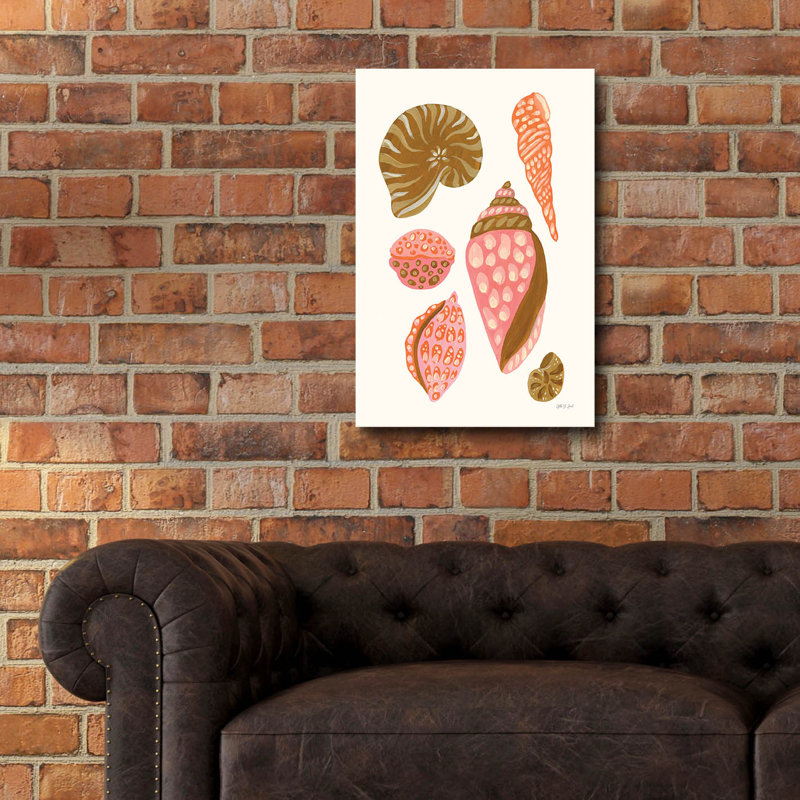 «My Tropical Shell Collection 1» par Yvette St. Amant, art mural en verre acrylique, H 24 po x l 16 po x P 0,2 po
