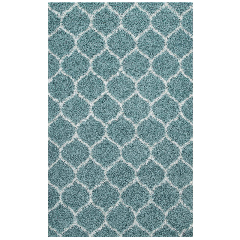 Solvea Moroccan Trellis Shag Area Rug, Rectangle 5' x 8'
