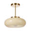 Luminaire suspendu en forme de dôme en cuivre 1 lumière beige-620635020