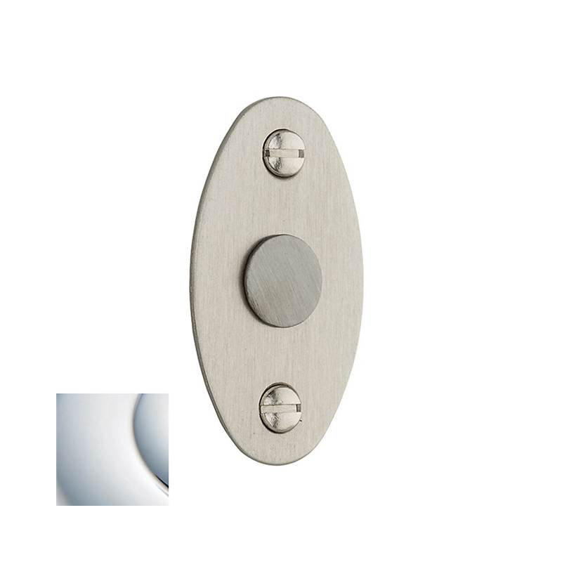 Oval Emergency Release Trim Rose/Rosette, 2.25" H x 1.4" W x 0.1" D, Lifetime Bright Nickel