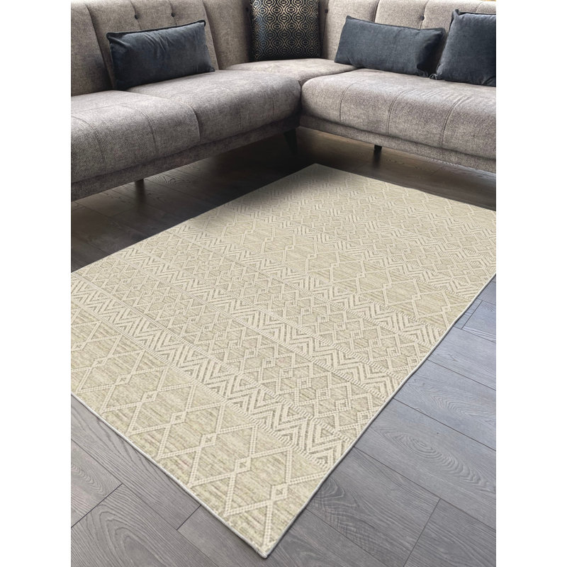 Tapis en coton Kallie, Carré 2 pi 7 po