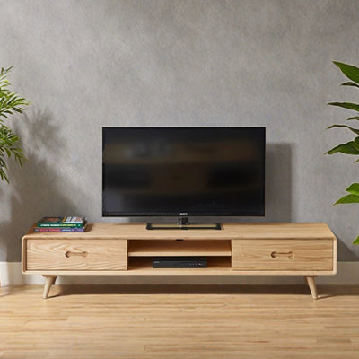 Meuble télé en bois massif au design unique